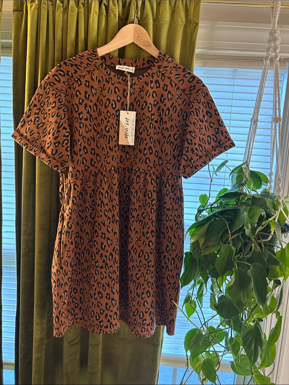 New In - Leopard Print Babydoll Dress